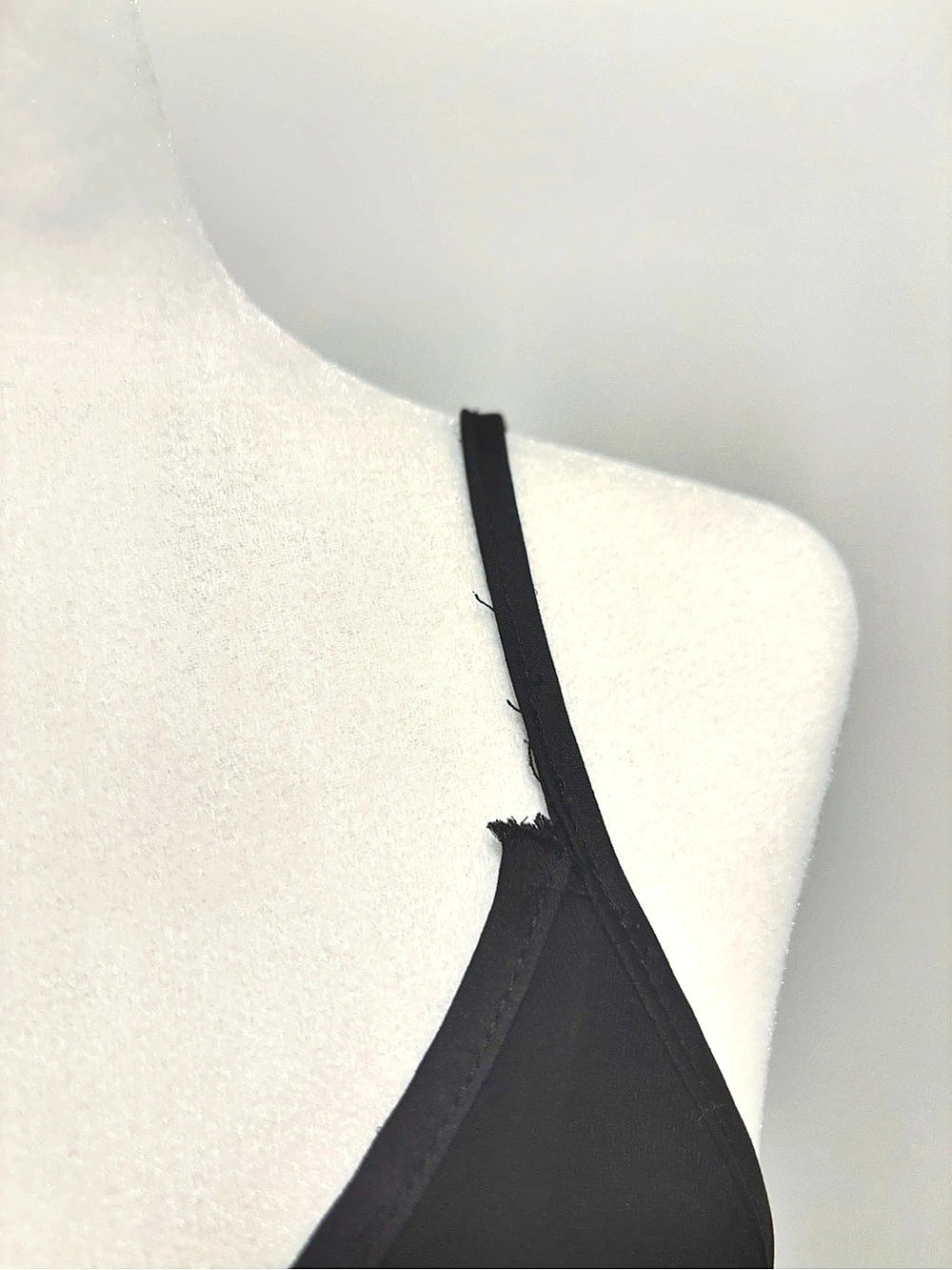 Black Ruffle Mini Dress With Rip on Strap Size M - Picture 4 of 6